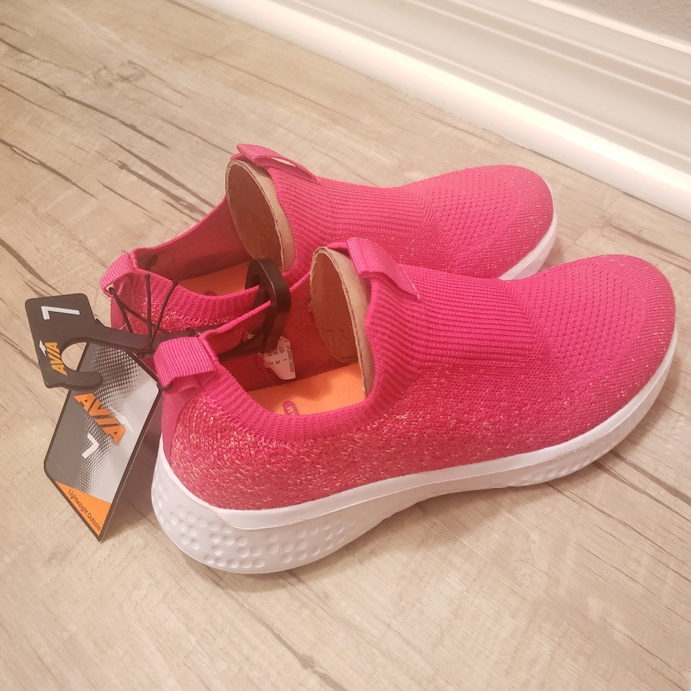 NEW Avia Women's Athletics Slip On Shoes Pink Lightweight Memory Foam Sz 7, 8, 9